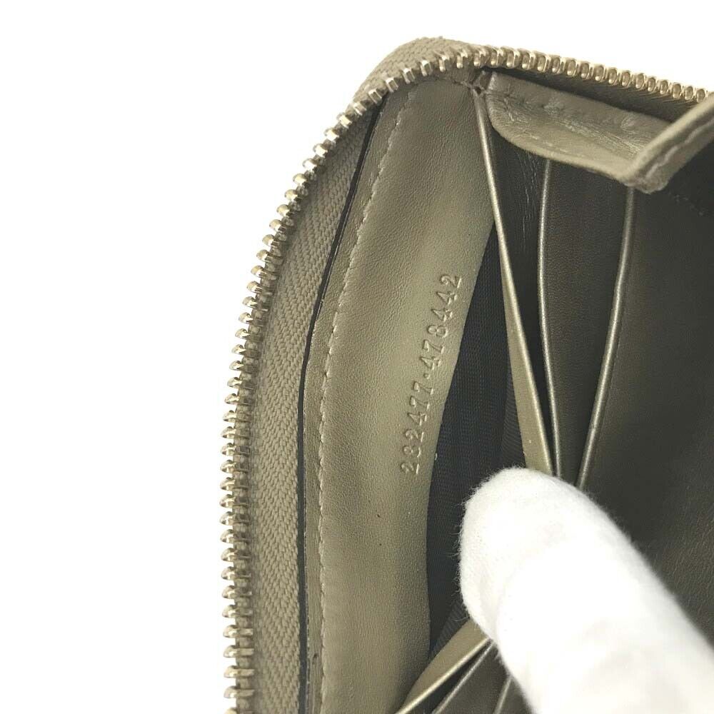 Gucci Metallic Guccissima Lovely Zip Around Wallet Gold