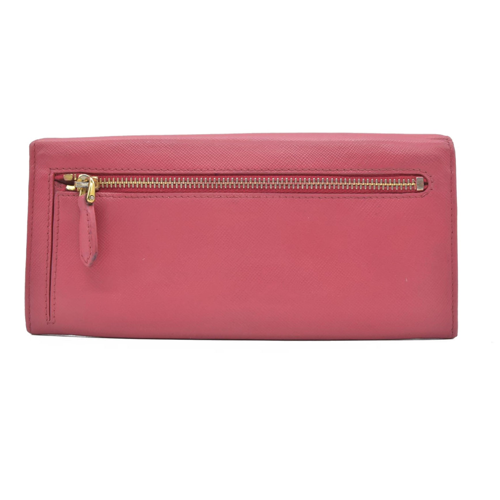 Prada Saffiano Metal Leather Continental Wallet CONSIGNMENT