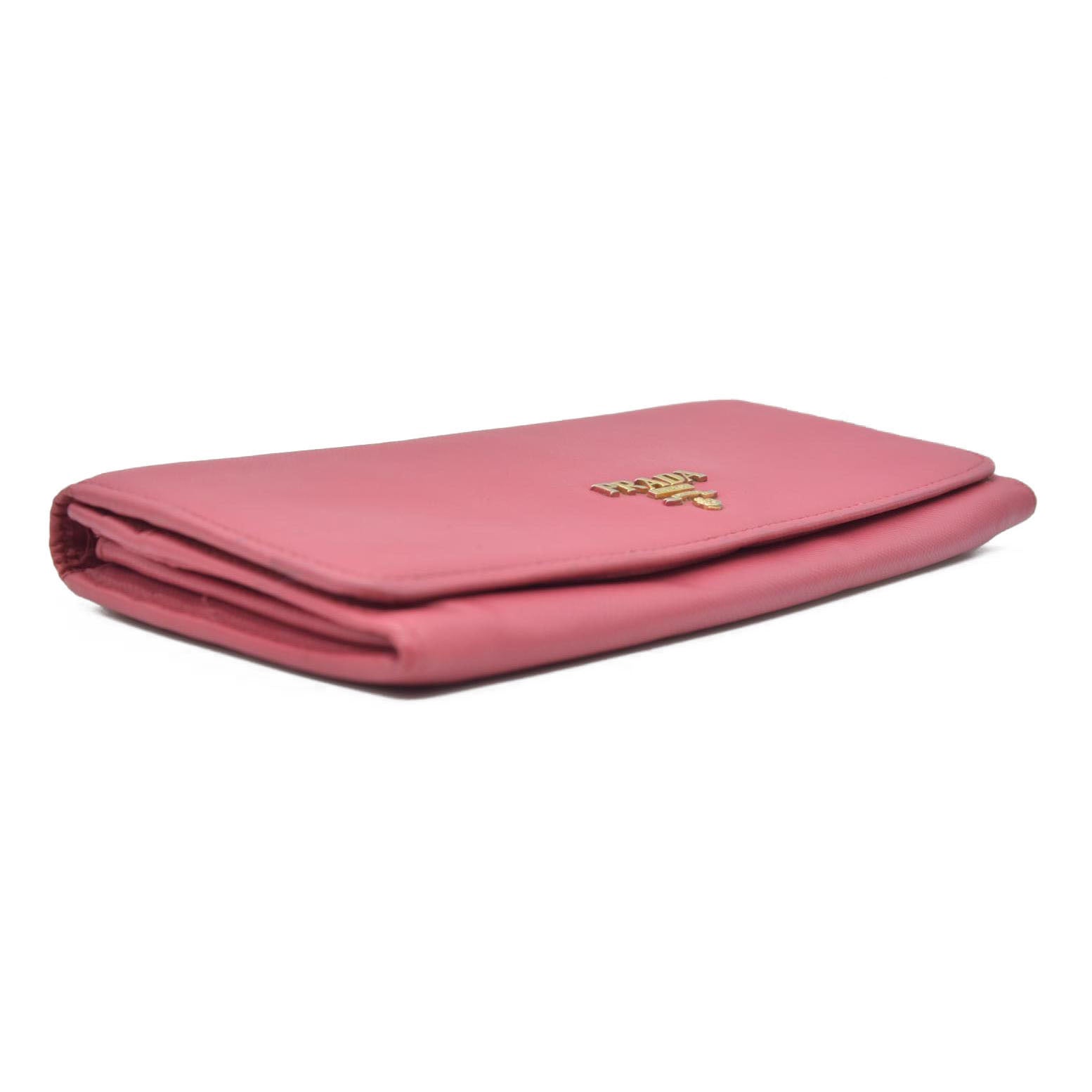 Prada Saffiano Metal Leather Continental Wallet CONSIGNMENT