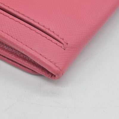 Prada Saffiano Metal Leather Continental Wallet CONSIGNMENT