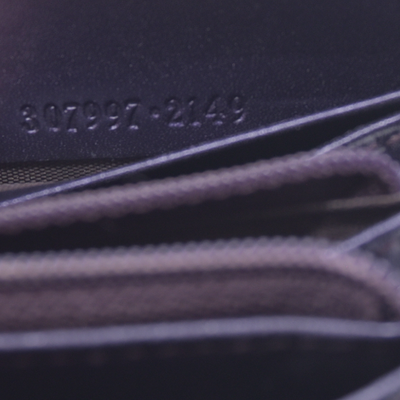 $595 Gucci Guccissima Metallic Micro GG Zip Around Wallet Purple CONSIGNMENT
