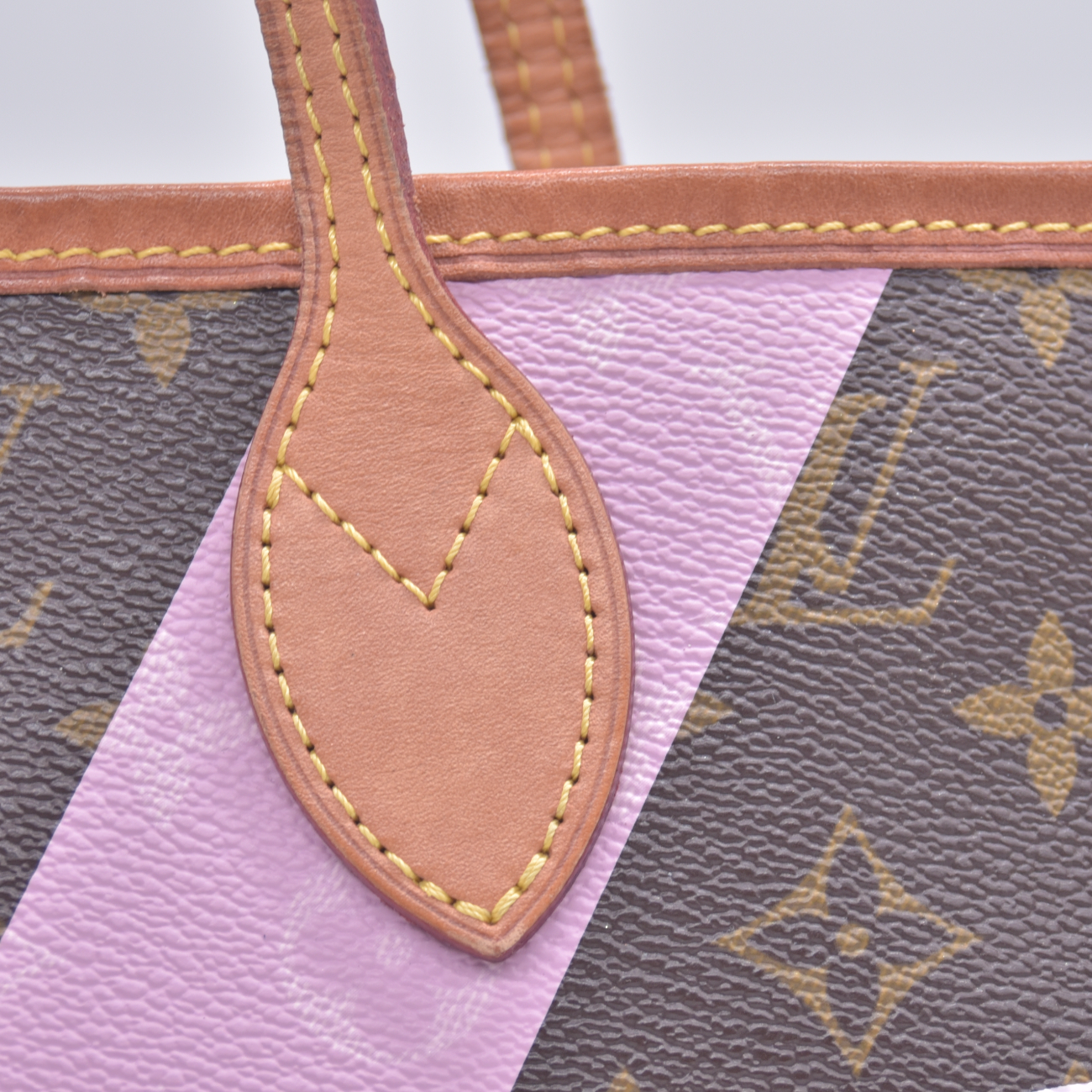 $2800 2015 Louis Vuitton Monogram Saint Barth V Neverfull MM Light Pink