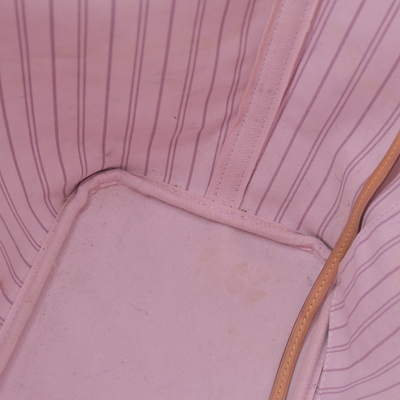 $2800 2015 Louis Vuitton Monogram Saint Barth V Neverfull MM Light Pink