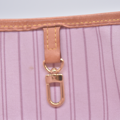 $2800 2015 Louis Vuitton Monogram Saint Barth V Neverfull MM Light Pink
