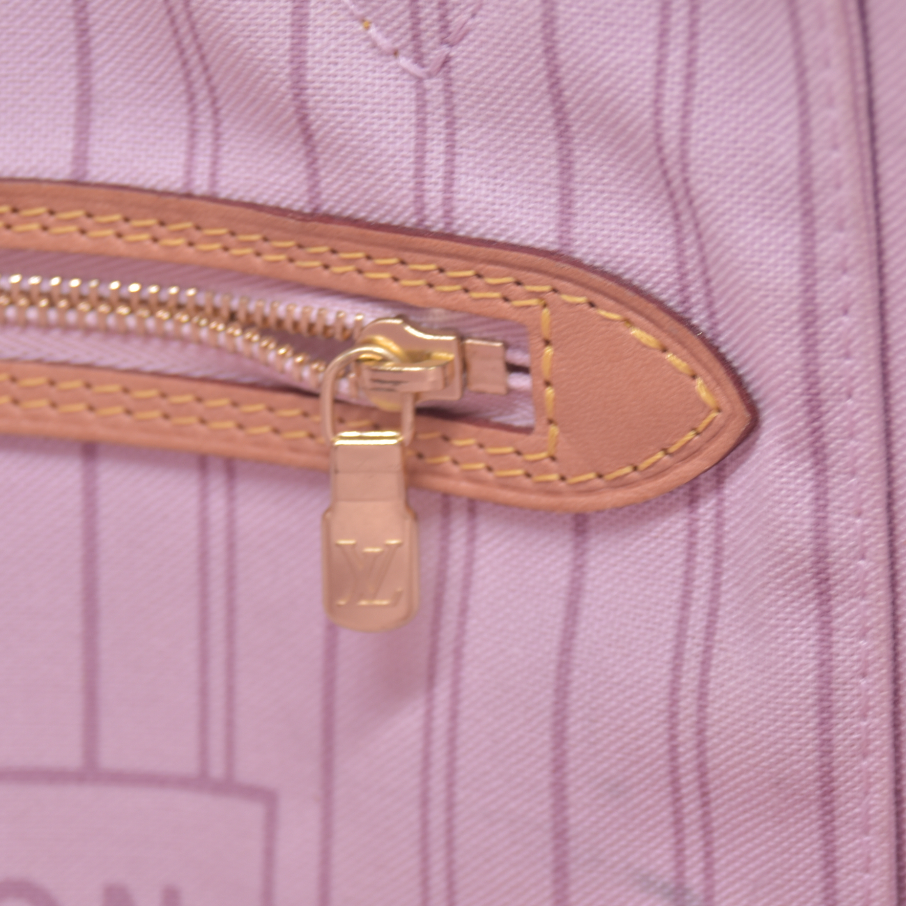 $2800 2015 Louis Vuitton Monogram Saint Barth V Neverfull MM Light Pink