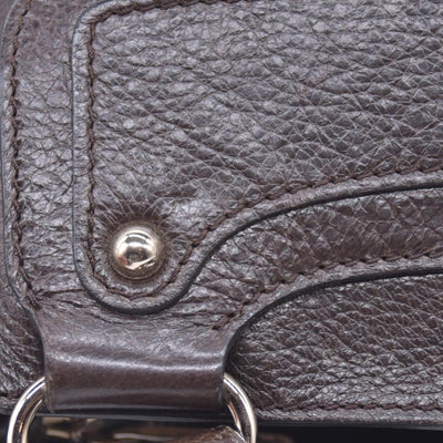 $1250 CELINE Metallic Leather Boogie Tote Bag Silver CONSIGNMENT 10021355