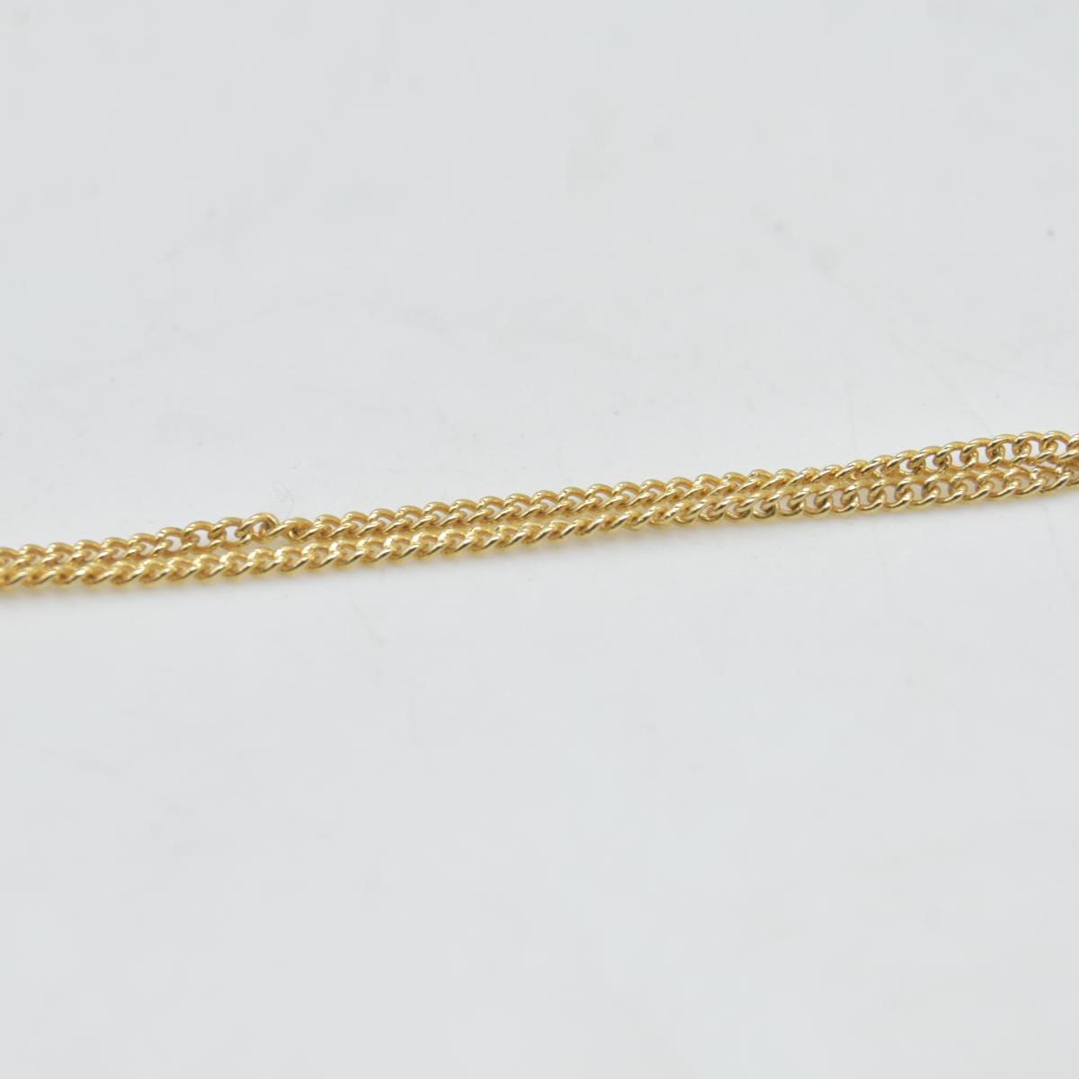 Christian Dior CD Round Pendant Necklace Metal Golden CONSIGNMENT