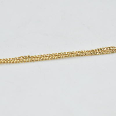 Christian Dior CD Round Pendant Necklace Metal Golden CONSIGNMENT