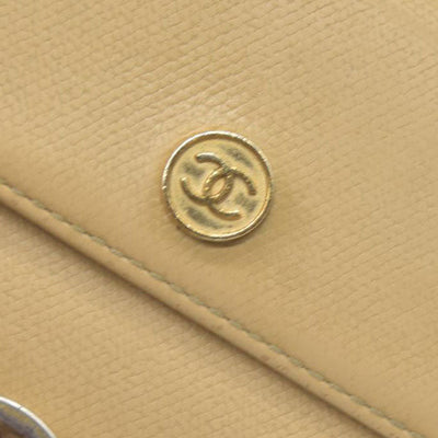 $875 Chanel Coco Button Coin Purse Beige