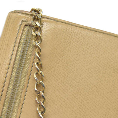 $875 Chanel Coco Button Coin Purse Beige