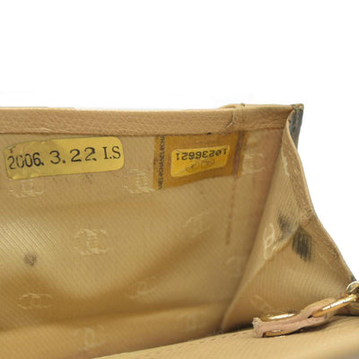 $875 Chanel Coco Button Coin Purse Beige