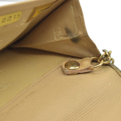 $875 Chanel Coco Button Coin Purse Beige