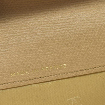 $875 Chanel Coco Button Coin Purse Beige