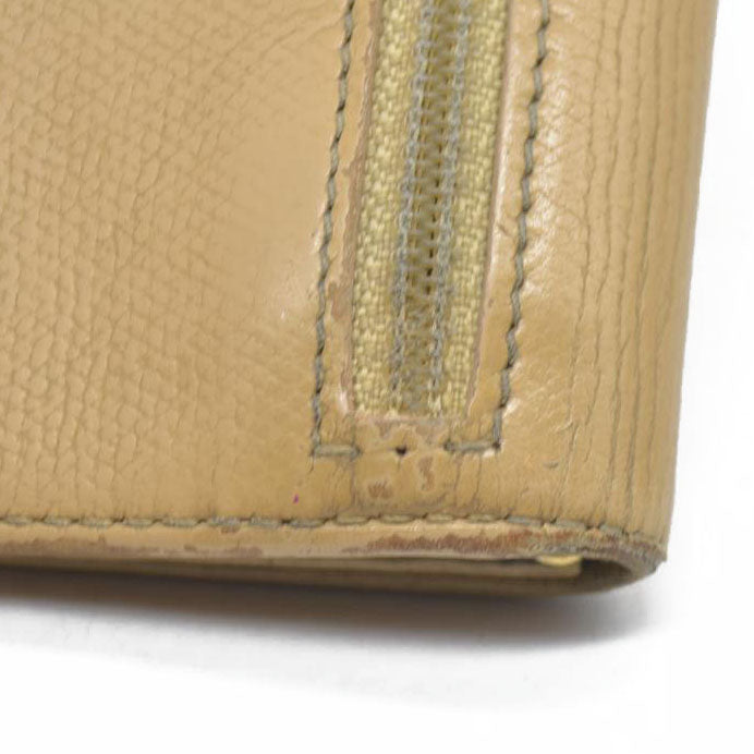 $875 Chanel Coco Button Coin Purse Beige