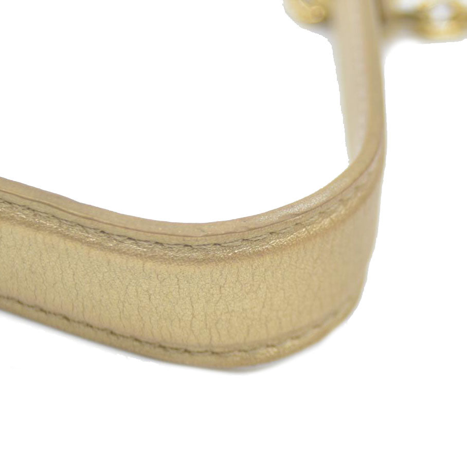 AUCTION $2150 Louis Vuitton Metallic Calfskin Love Note Gold Bronze