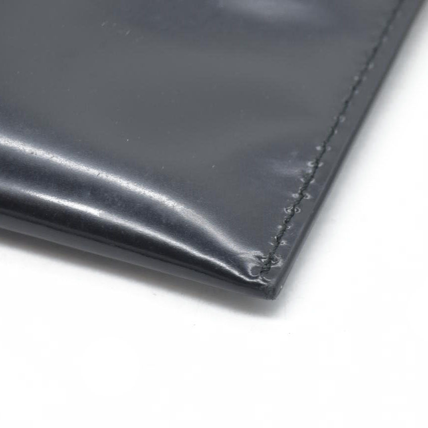 $600 Prada Enameled Metal Zipper Pouch