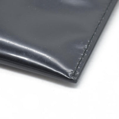 $600 Prada Enameled Metal Zipper Pouch
