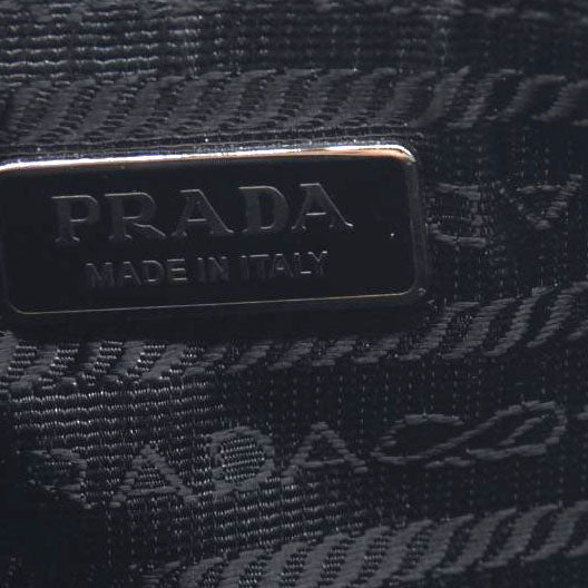 $600 Prada Enameled Metal Zipper Pouch