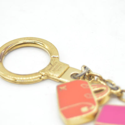Louis Vuitton Enamel Iconic Speedy Bag Charm Chain Gold CONSIGNMENT