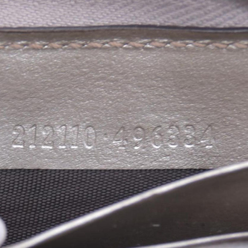 $770 2005 GUCCI GG Monogram Canvas GG Monogram Zip Around Wallet Wallet Metallic Grey CONSIGNMENT 10020940