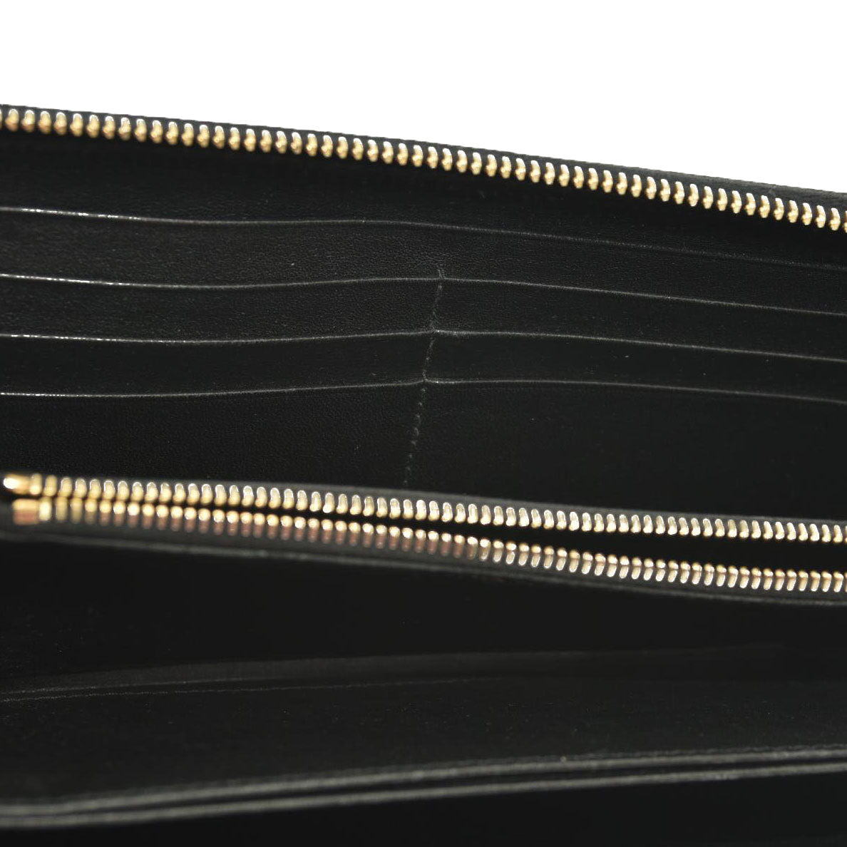 Prada Saffiano Metal Zip Around Wallet Black