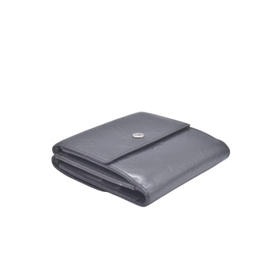 $605 2003 Louis Vuitton Metallic Matt Vernis Compact Wallet Grey TH0033 CONSIGNMENT 10020918