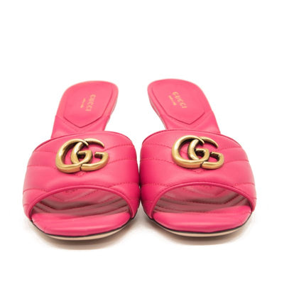 NEW Gucci GG Quilted Slide Sandal (Women) Size 37 Pink Marmont