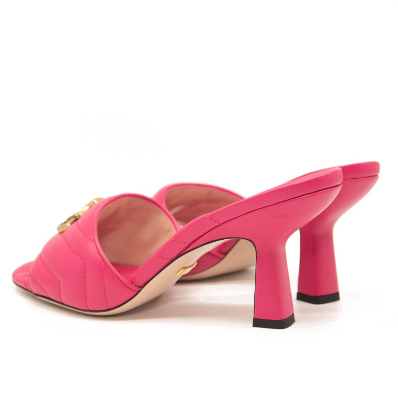NEW Gucci GG Quilted Slide Sandal (Women) Size 37 Pink Marmont