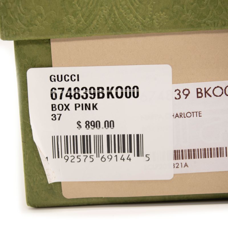 NEW Gucci GG Quilted Slide Sandal (Women) Size 37 Pink Marmont