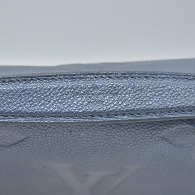 $3100 Louis Vuitton Metallic Empreinte Monogram Giant Pochette Metis Navy Nacre