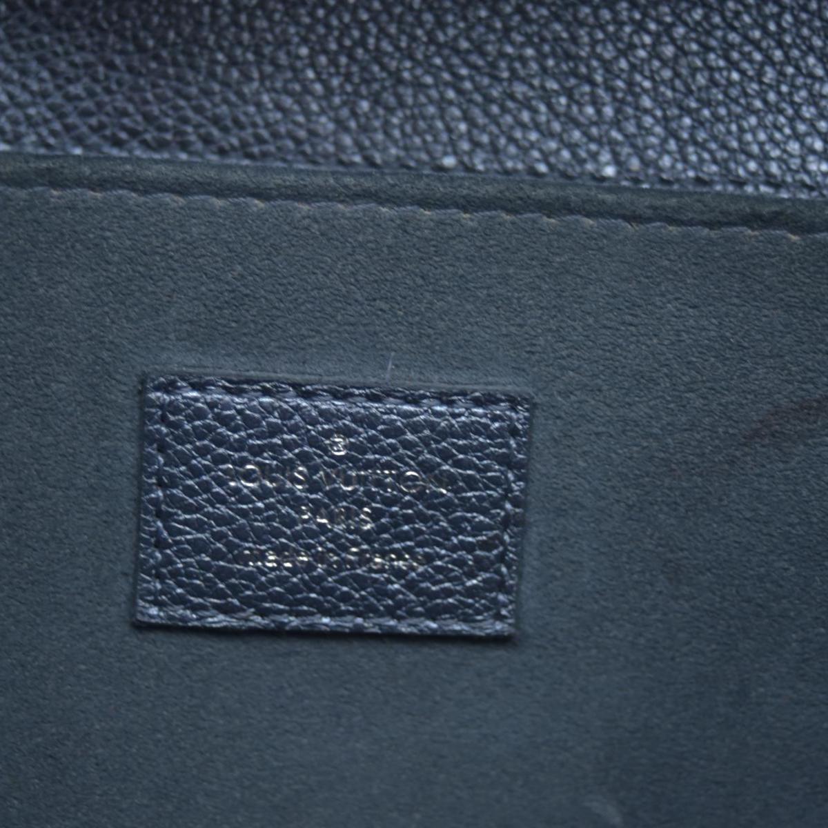 $3100 Louis Vuitton Metallic Empreinte Monogram Giant Pochette Metis Navy Nacre