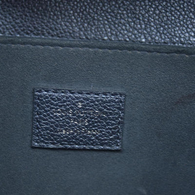 $3100 Louis Vuitton Metallic Empreinte Monogram Giant Pochette Metis Navy Nacre