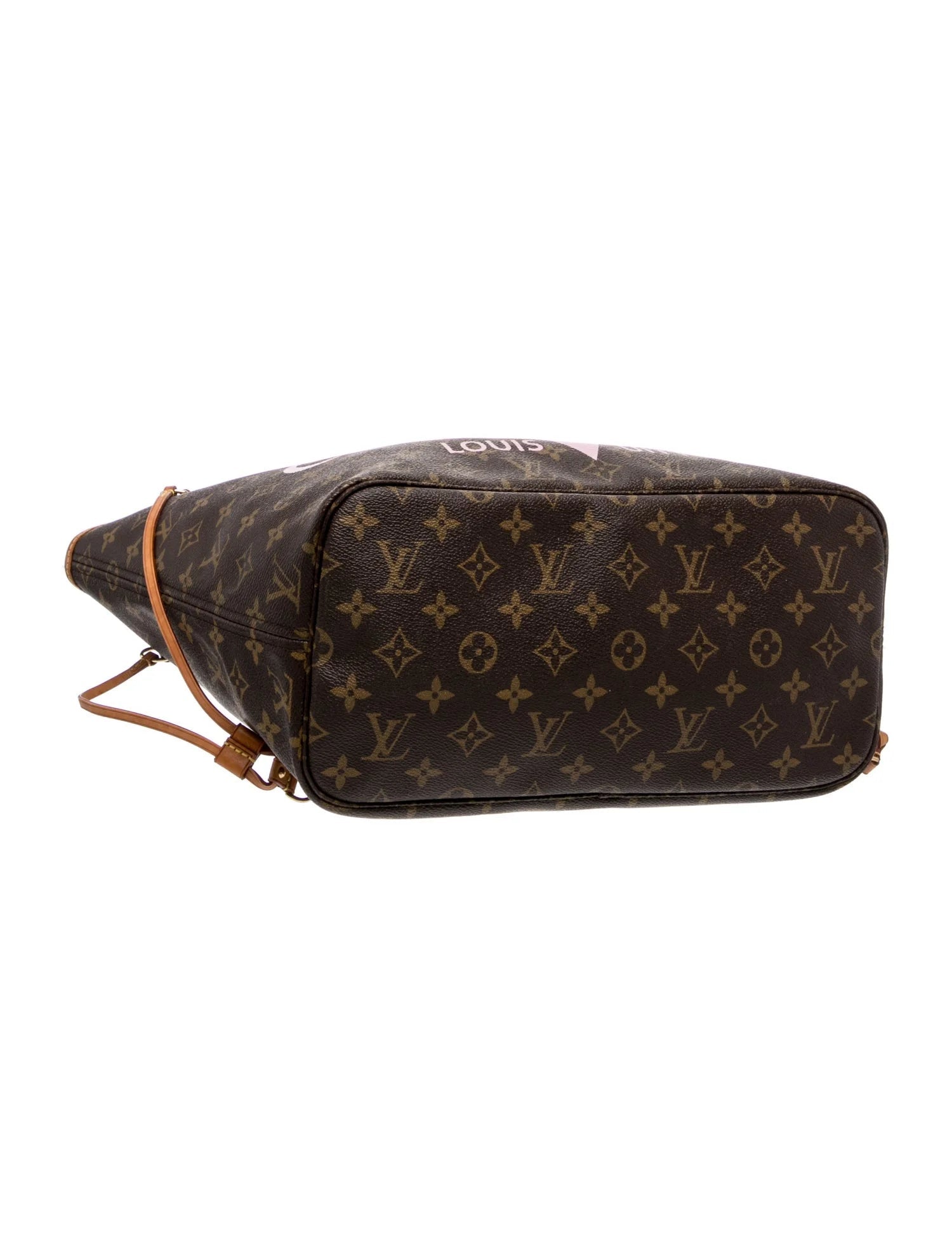 $2800 2015 Louis Vuitton Monogram Saint Barth V Neverfull MM Light Pink