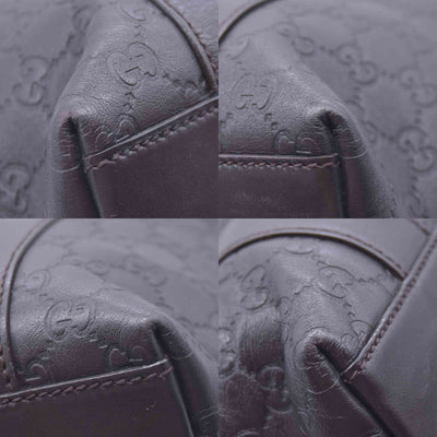 $1850 GUCCI Dark Brown Guccissima Leather Bamboo Bar Tote CONSIGNMENT 10021444