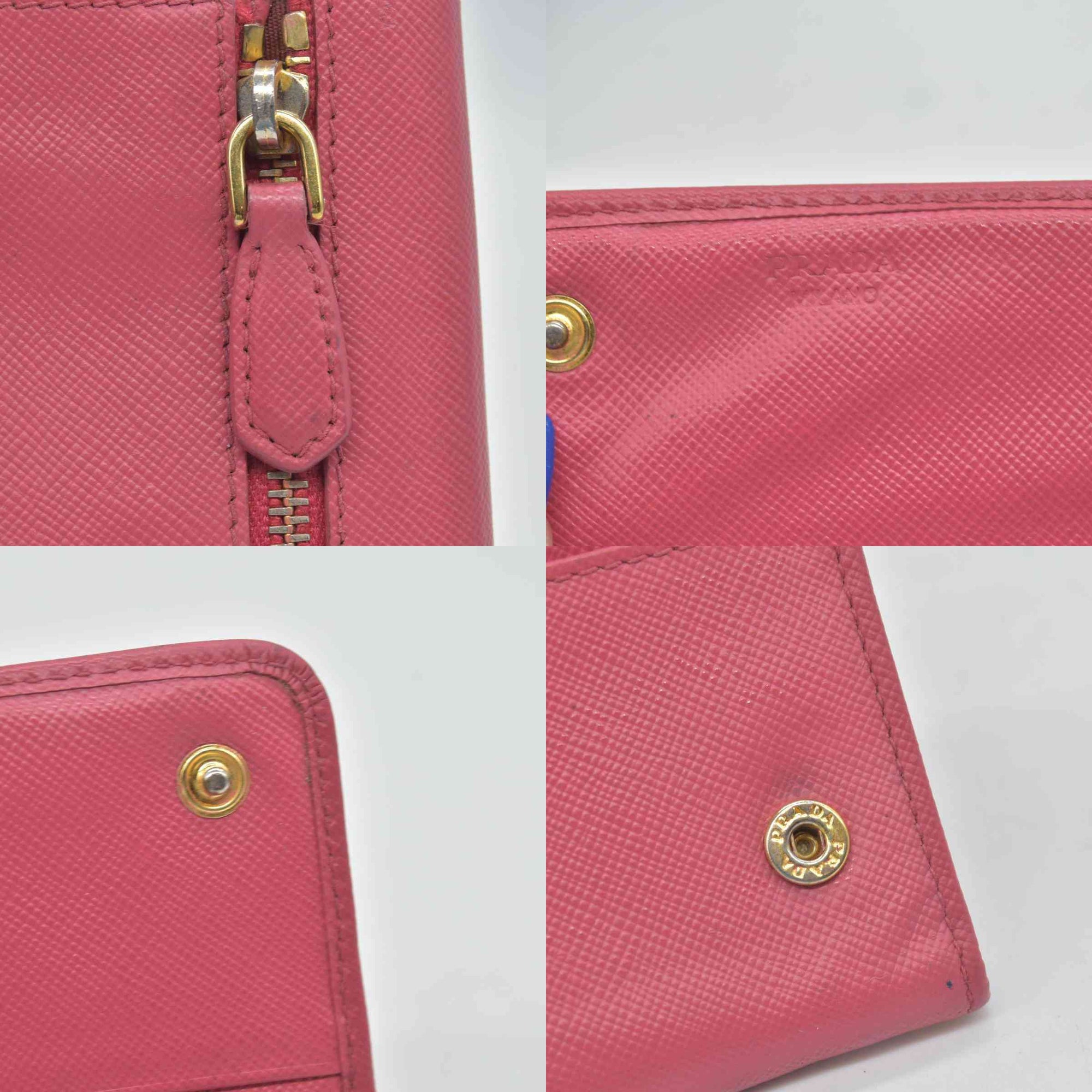 Prada Saffiano Metal Leather Continental Wallet CONSIGNMENT