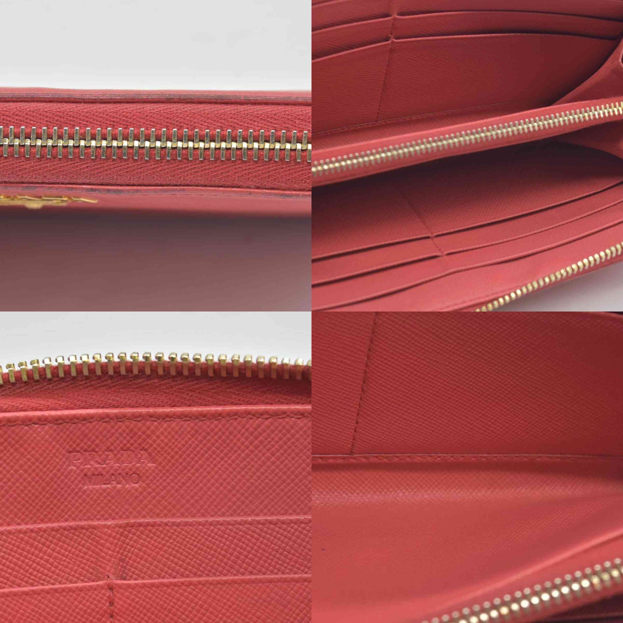 Prada Saffiano Metal Leather Continental Wallet CONSIGNMENT