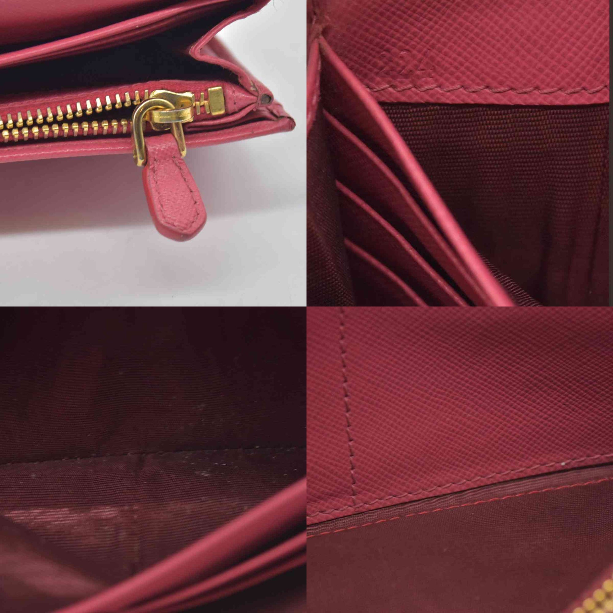 Prada Saffiano Metal Leather Continental Wallet CONSIGNMENT