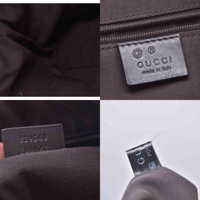 $1850 GUCCI Dark Brown Guccissima Leather Bamboo Bar Tote CONSIGNMENT 10021444