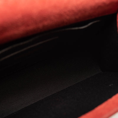 Saint Laurent Small Classic Monogram Kate Tassel Satchel Red Metallic