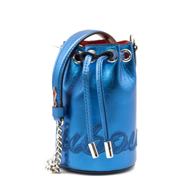 Christian Louboutin Mini Marie Jane Metallic Leather Bucket Bag