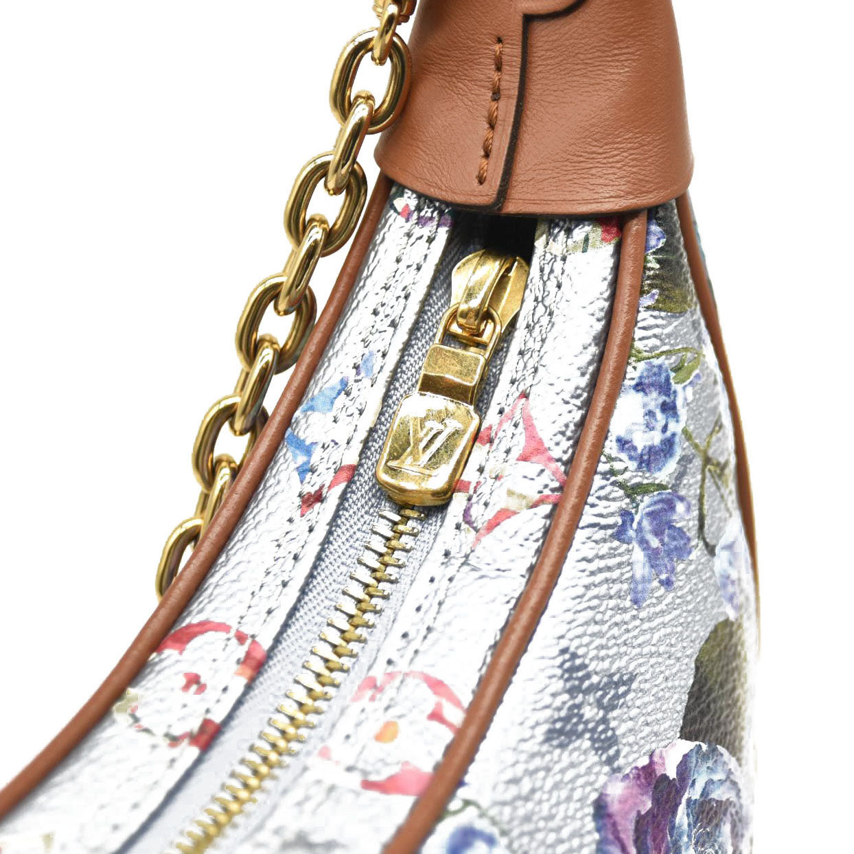 LOUIS VUITTON Metallic Monogram LV Garden Loop PM Blue