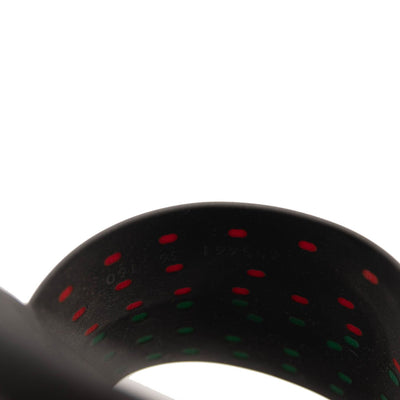 NEW GUCCI Rubber Web Womens Interlocking G Slide Sandals 36 Black Green Red