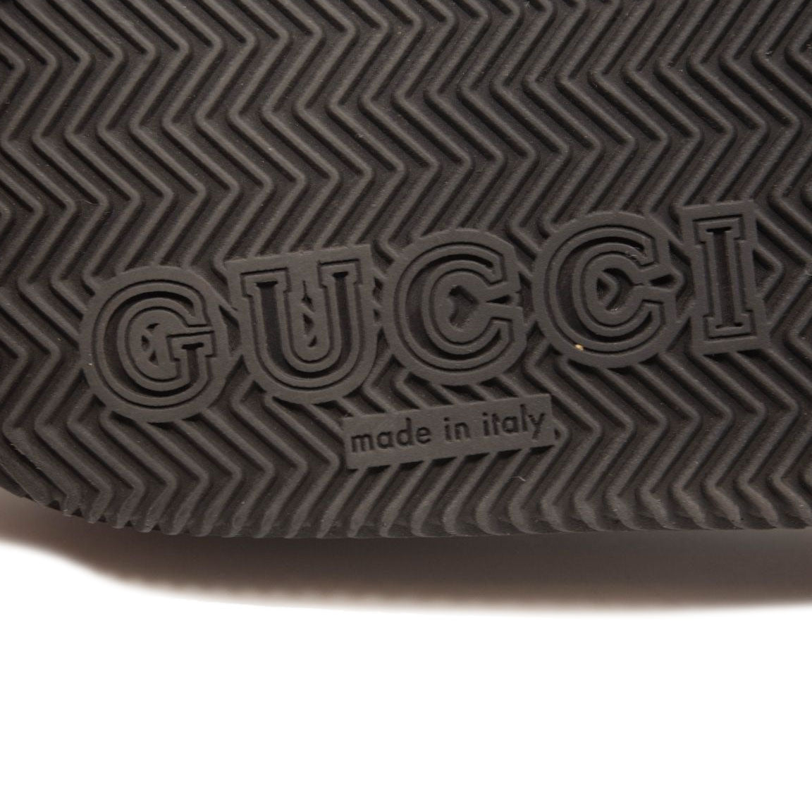 NEW GUCCI Rubber Web Womens Interlocking G Slide Sandals 36 Black Green Red