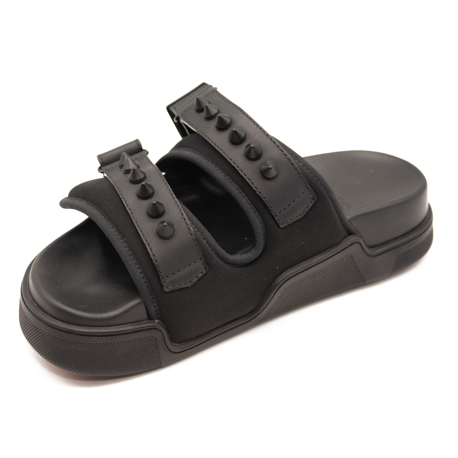 NEW $750 Christian Louboutin DADDY POOL DONNA Spiked Studded Flat Slide Sandal Shoes 36EU