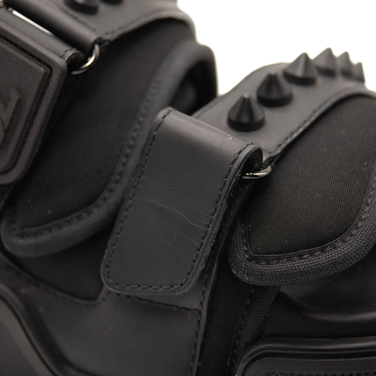 NEW $750 Christian Louboutin DADDY POOL DONNA Spiked Studded Flat Slide Sandal Shoes 36EU