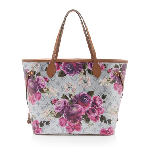 PREORDER Louis Vuitton Neverfull Metallic Lv Garden Mm Silver Monogram Canvas Tote