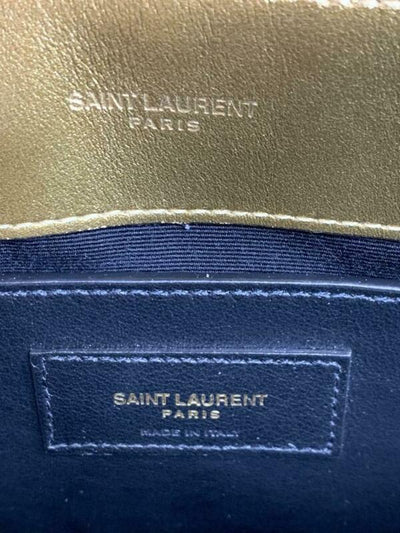 Saint Laurent Monogram Loulou Small Metallic Monogram Gold Leather Shoulder Bag