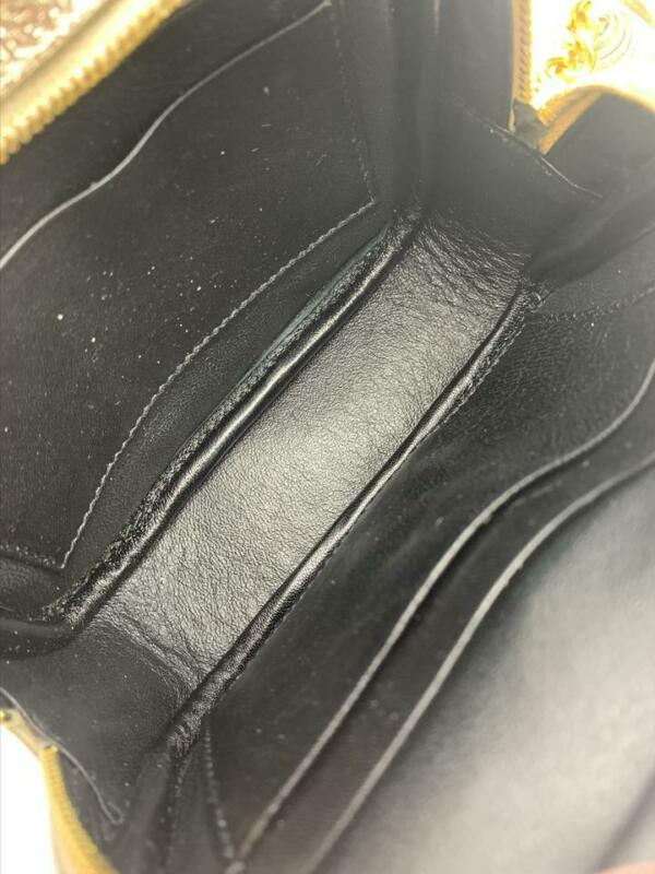 Saint Laurent Ysl Monogram Metallic Blogger Tassel Gold Leather Cross Body Bag