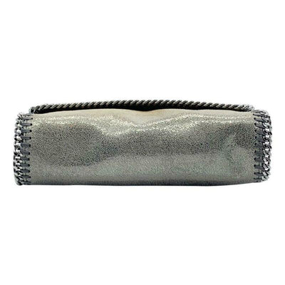 Stella McCartney Ombre Falabella Shaggy Deer Metallic Grey Faux Leather Shoulder