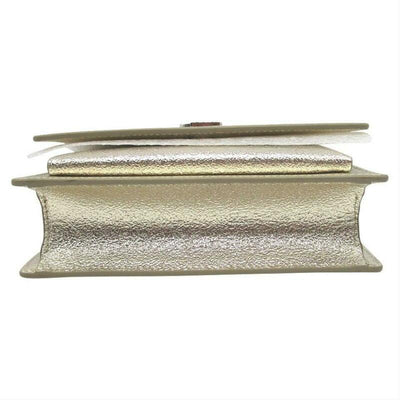 Saint Laurent Monogram Sunset Metallized Metallic Gold Leather Cross Body Bag